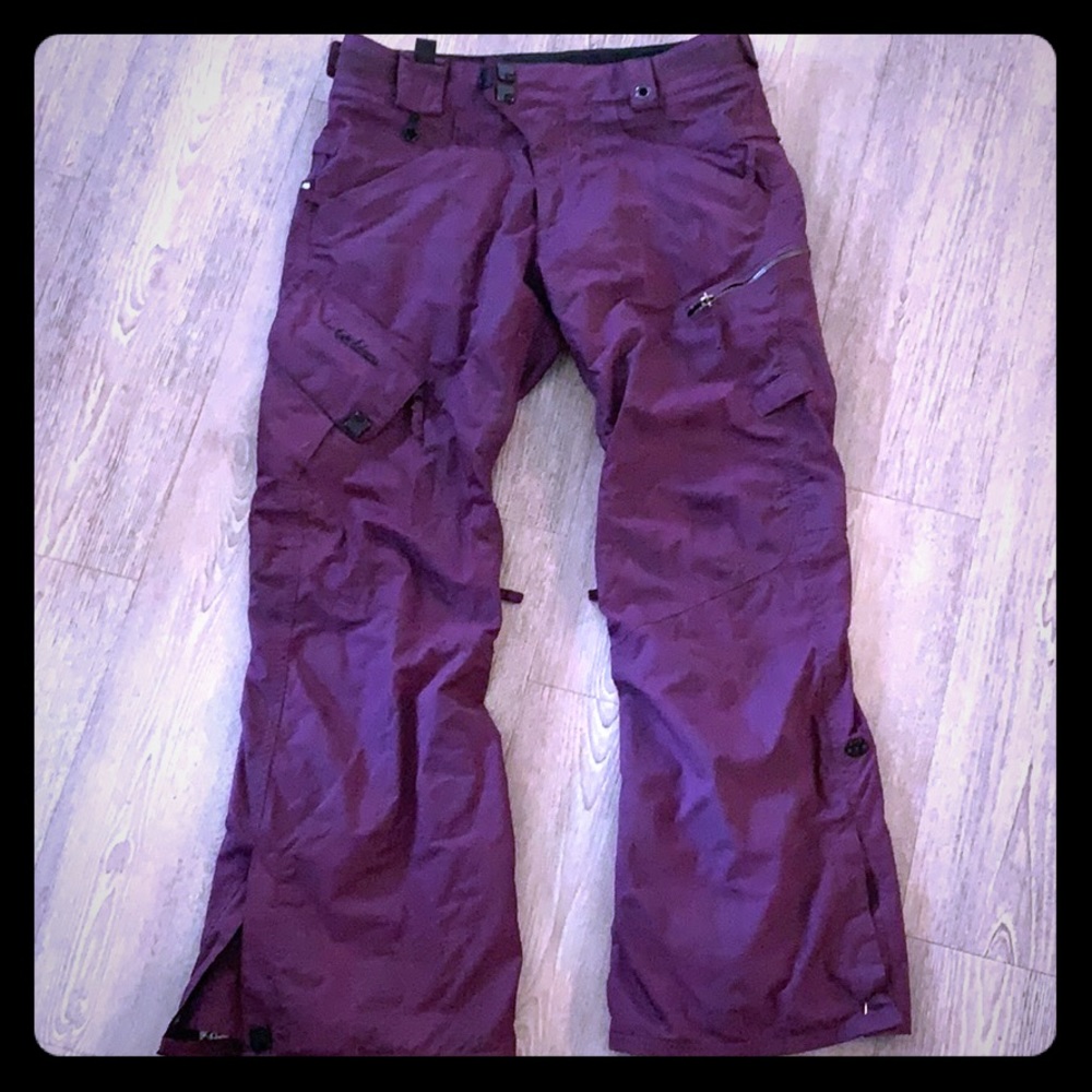 686 purple Smarty cargo snowboard pants